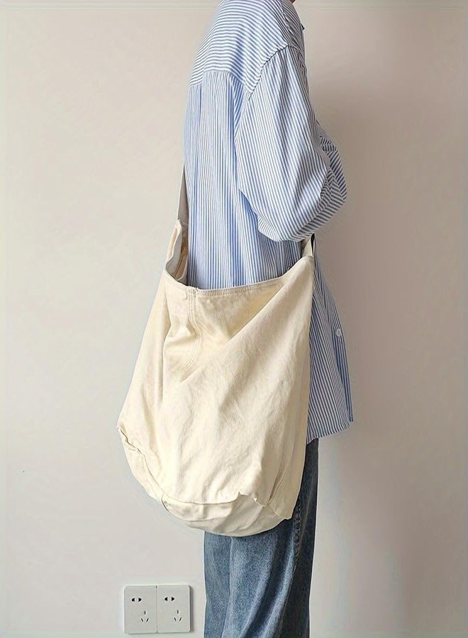 hito Unisex Vintage Canvas Crossbody Bag Durable Sling Bag - Image 2